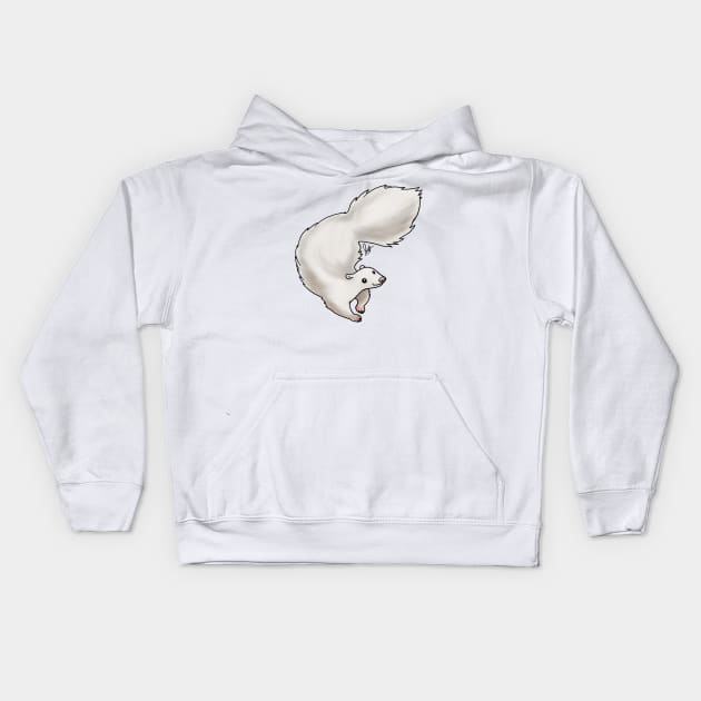 Mammal - Skunk - White Kids Hoodie by Jen's Dogs Custom Gifts and Designs